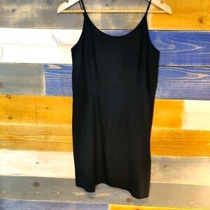 Josephine Chaus 8p linen/silk dress black